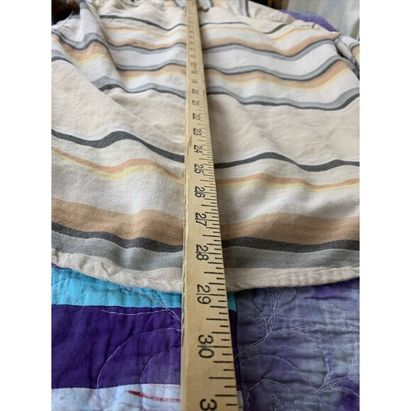 Earthbound Trading Co Mens Medium Long Sleeve Button Up Striped Distressed - Picture 13 of 13